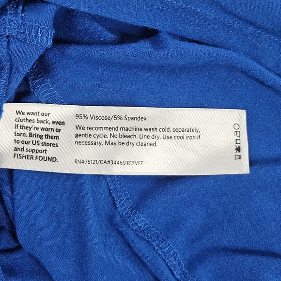 Eileen Fisher Lightweight Viscose Jersey Round Neck Tunic Top Size S Blue - Picture 8 of 13